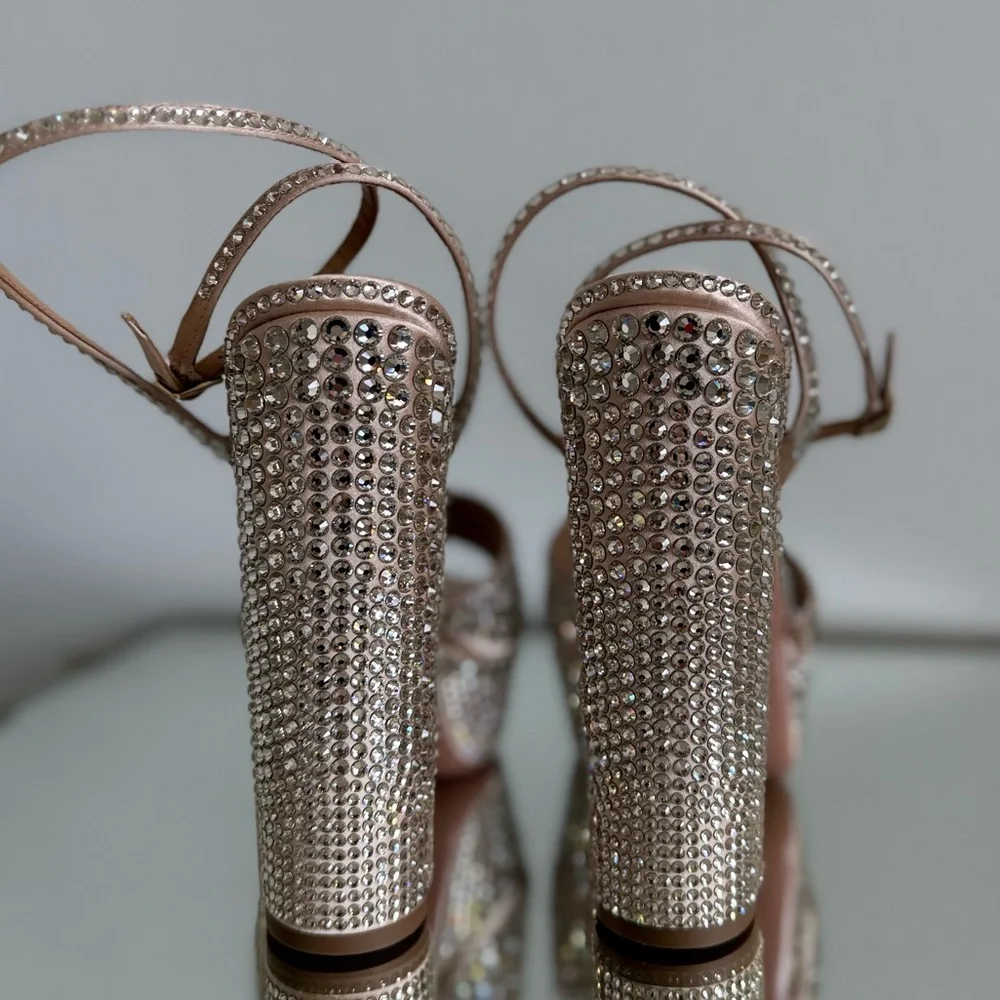 New AQUAZZURA Sinner Crystal Plateau 140 41 $2,495